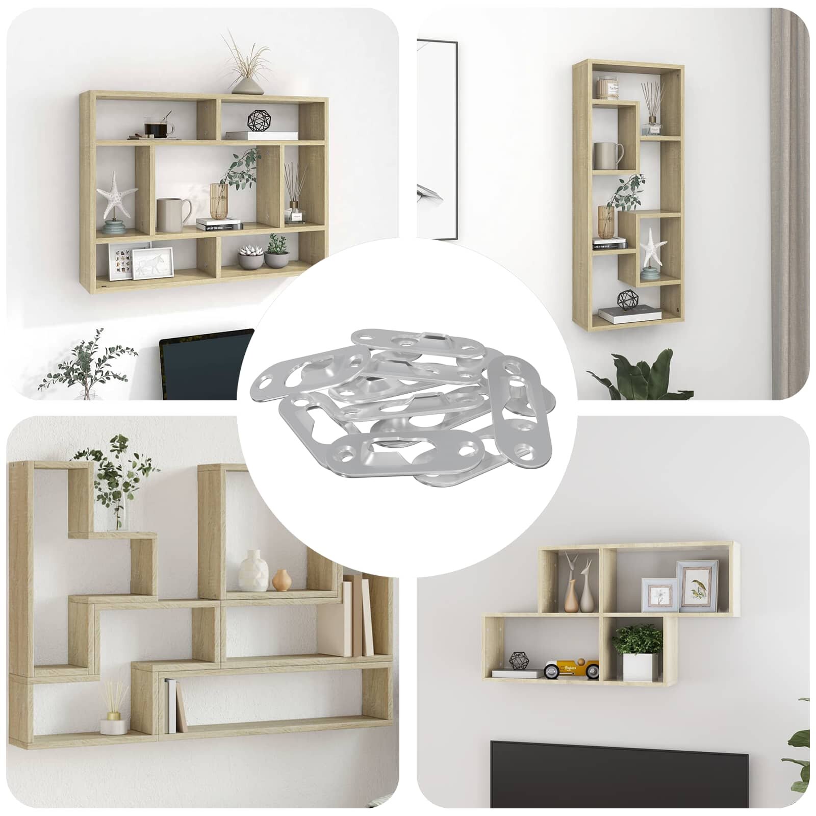 vidaXL Ключалка закачалка 3673 бр. Сребрист 45 x 16 x 3.5 мм Желязо