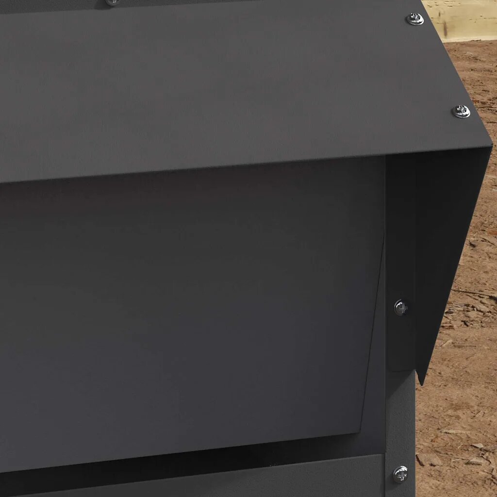 vidaXL Кокошарник Черно 405 х 45 х 41 см 20 kg