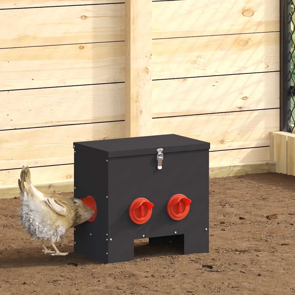 vidaXL Кокошарник Черно 405 x 25 x 38 см 20 kg