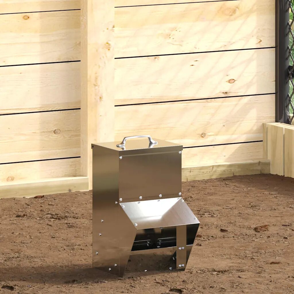 vidaXL Кокошарник Сребрист 20 x 25 x 35 см Галванизирана стомана