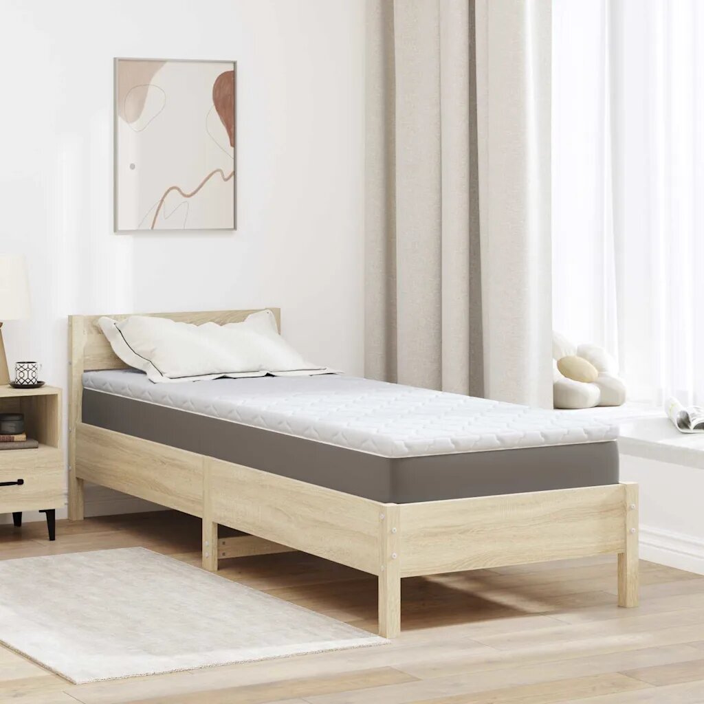 vidaXL Кокосов Топпер Бяло 80 x 200 cm Жакардова материя