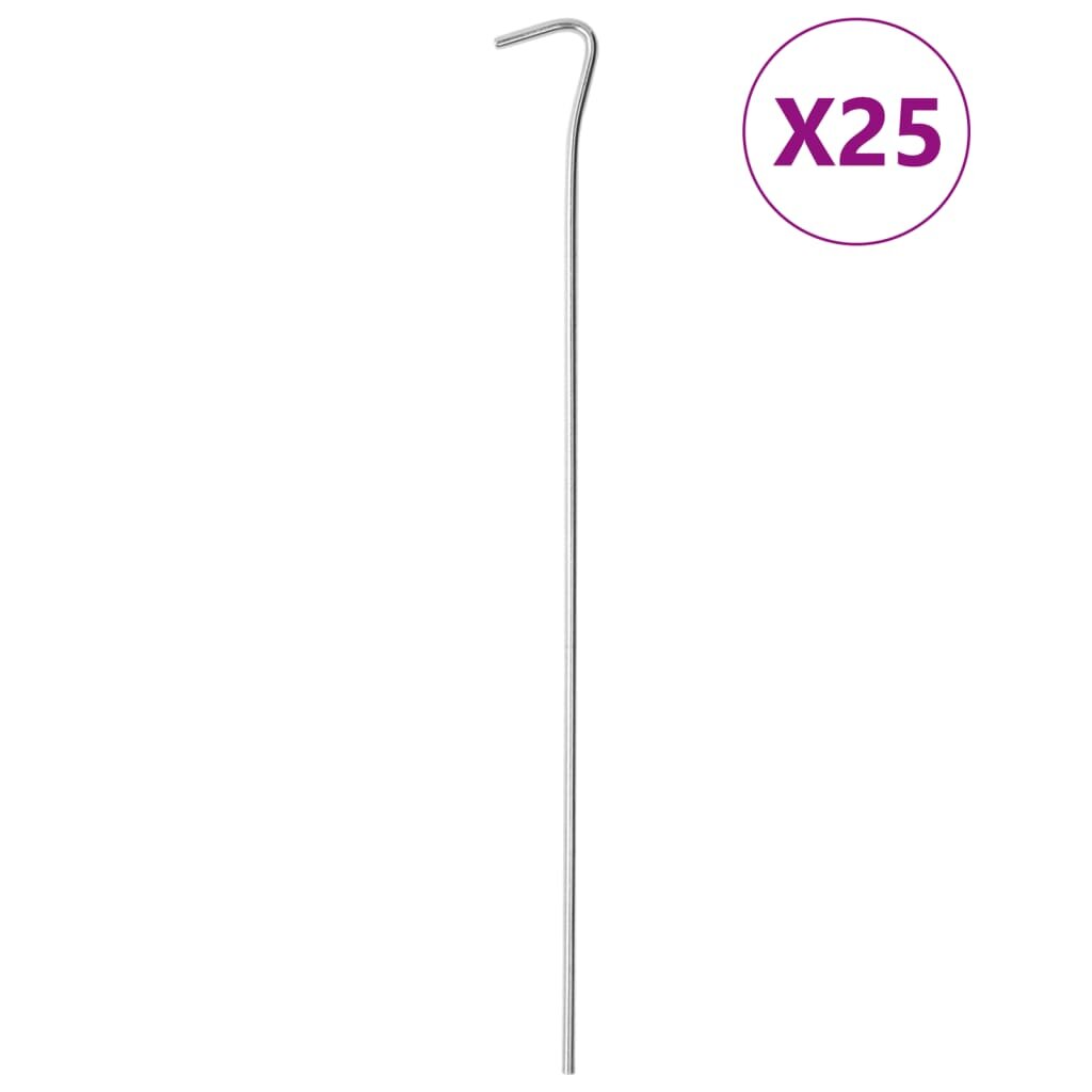 vidaXL Колчета за палатка 25 бр 30 см Ø4 мм поцинкована стомана