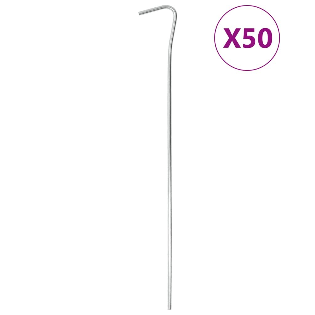 vidaXL Колчета за палатка 50 бр 23 см Ø3 мм поцинкована стомана