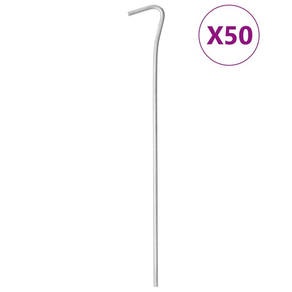 vidaXL Колчета за палатка 50 бр 23 см Ø4 мм поцинкована стомана