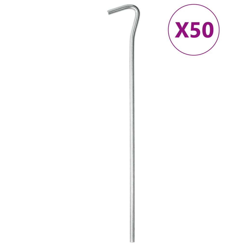 vidaXL Колчета за палатка 50 бр 23 см Ø5 мм поцинкована стомана