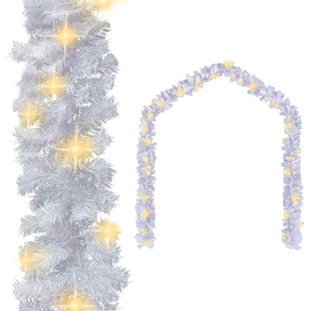 vidaXL Коледен гирлянд с LED лампички 20 м бял
