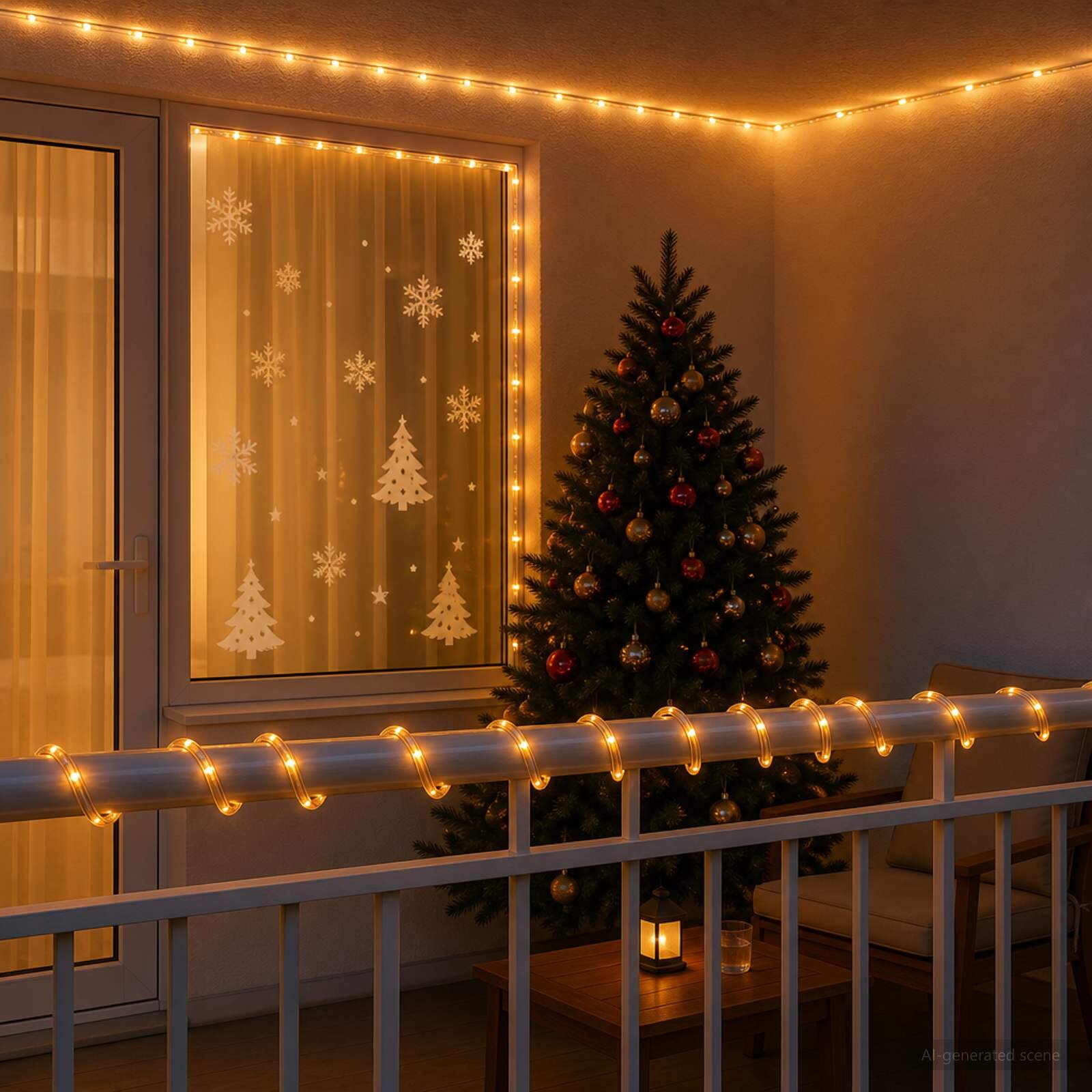 vidaXL Коледен LED светлинен маркуч 2400 LED светодиода Жълто 100 m