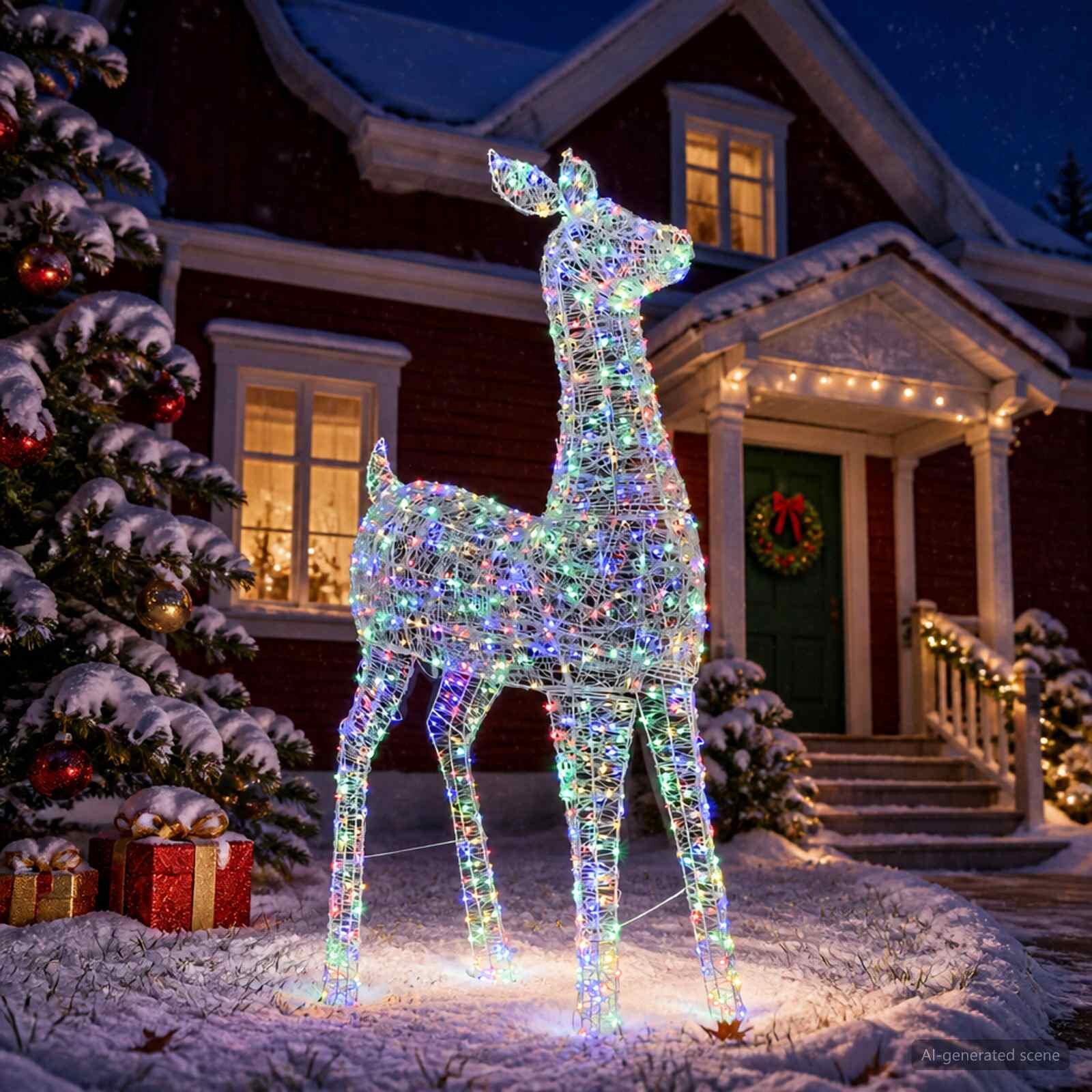 vidaXL Коледен светещ елен с LED LOVIISA 900 LED светодиода