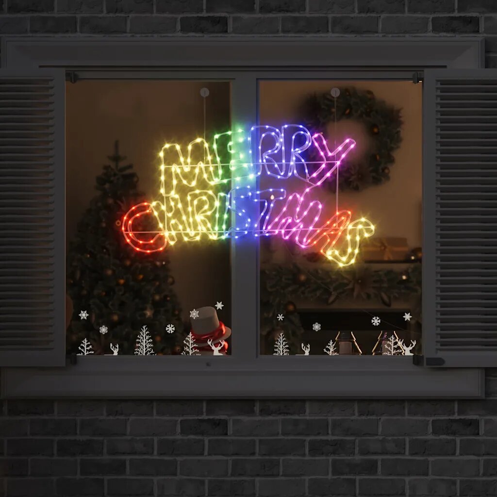 vidaXL Коледен знак 240 LED светодиода Многоцветен 995 x 54 см ПВЦ