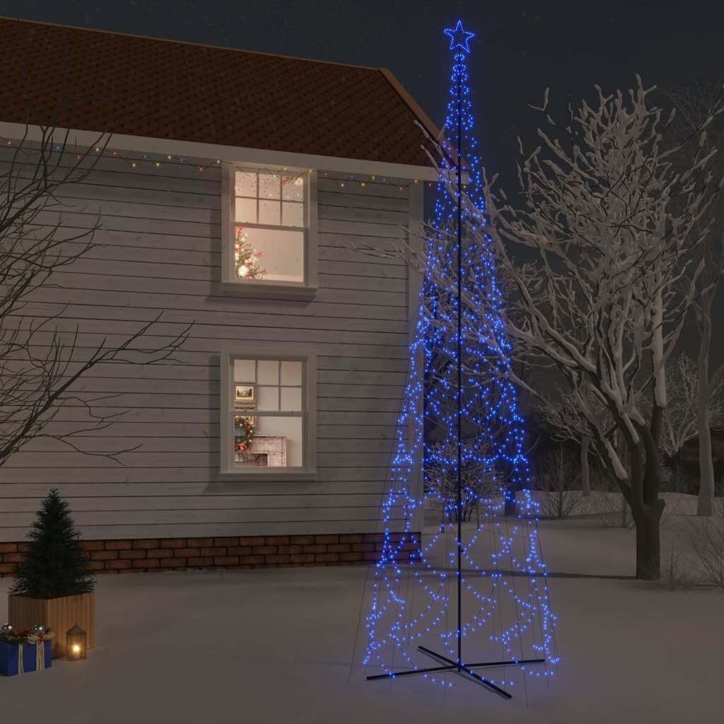 vidaXL Коледна елха конус синя 3000 LED 230x800 см