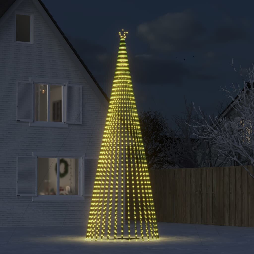 vidaXL Коледна елха светещ конус 1544 LED топло бяло 500 см