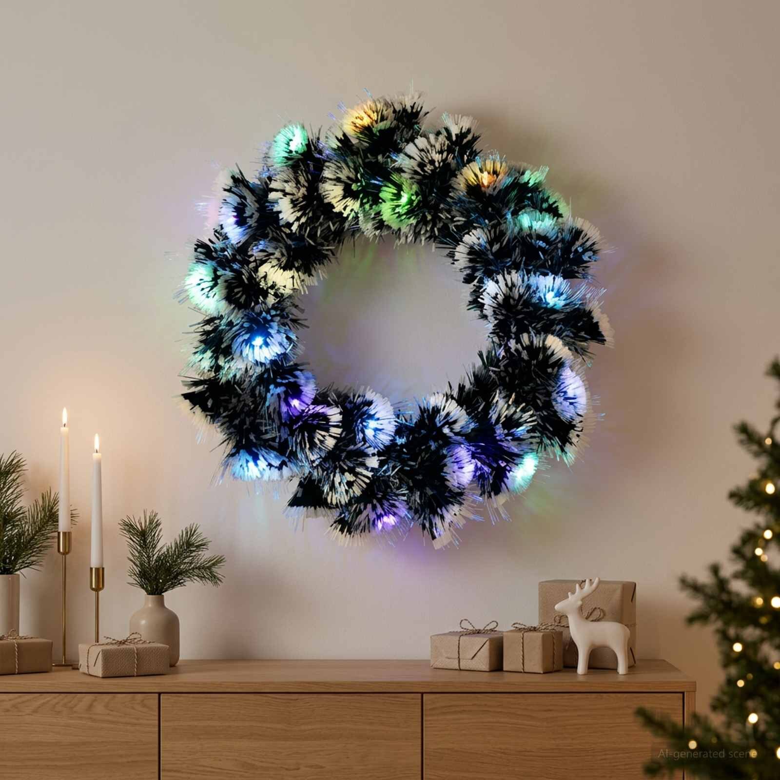 vidaXL Коледна гирлянда 16 LED светодиода Многоцветен стомана