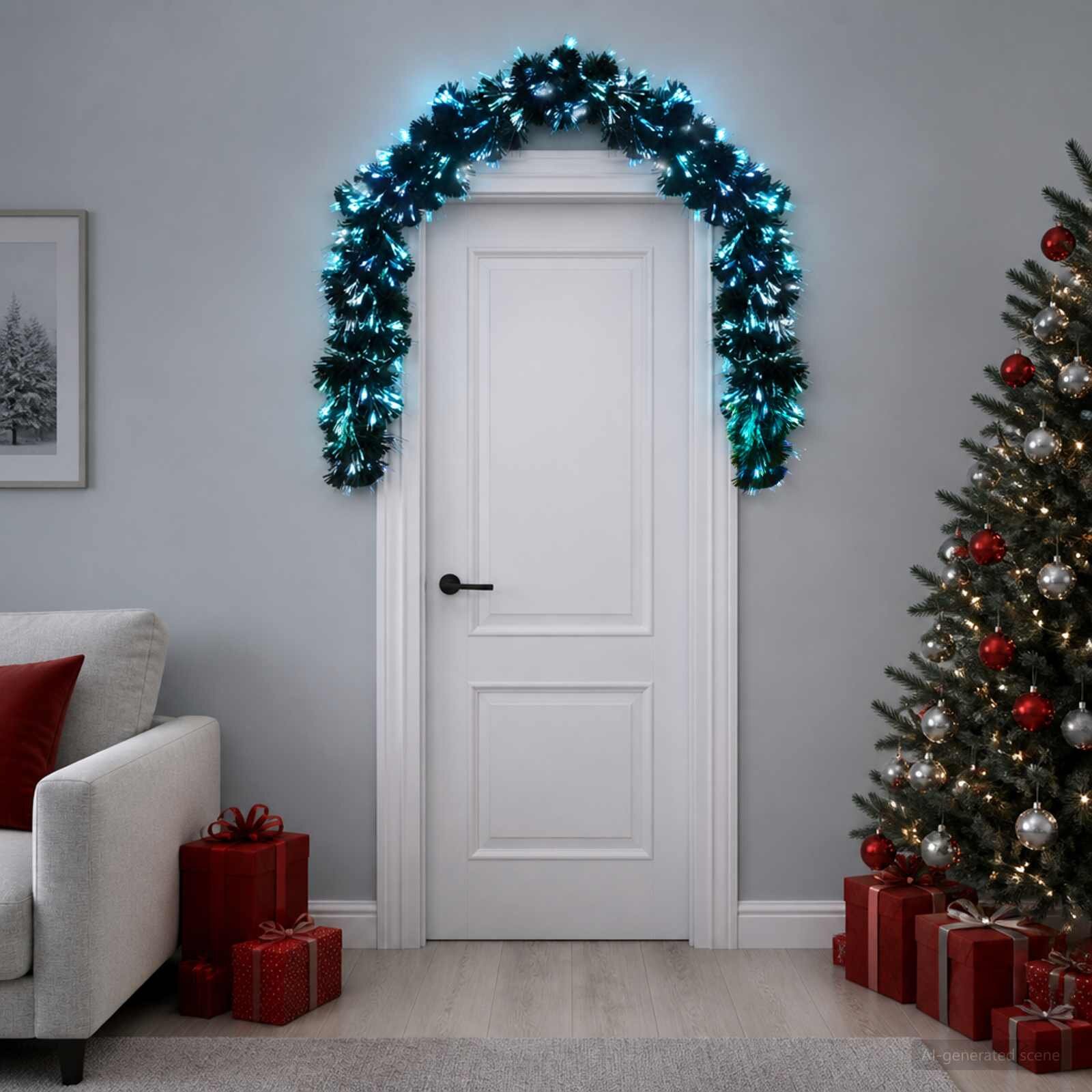 vidaXL Коледна гирлянда 48 LED светодиода Многоцветен ПВЦ