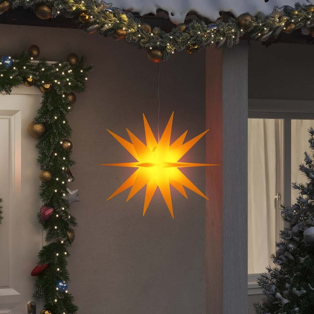 vidaXL Коледна лампа с LED сгъваема жълта 57 см
