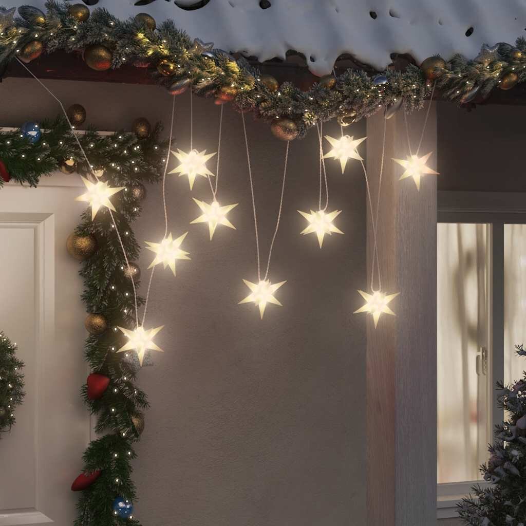 vidaXL Коледна лампички 10 LED бели 10 см