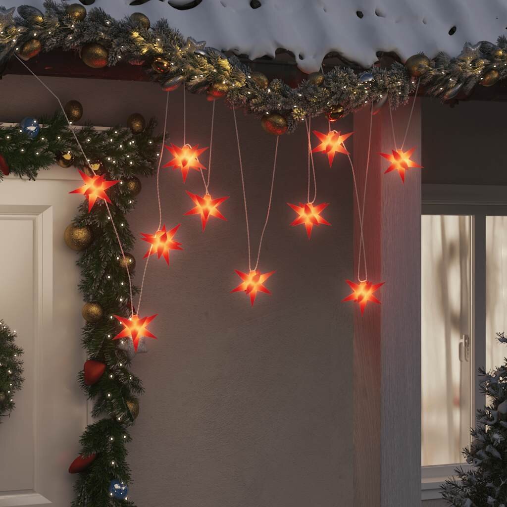 vidaXL Коледна лампички 10 LED червени 10 см