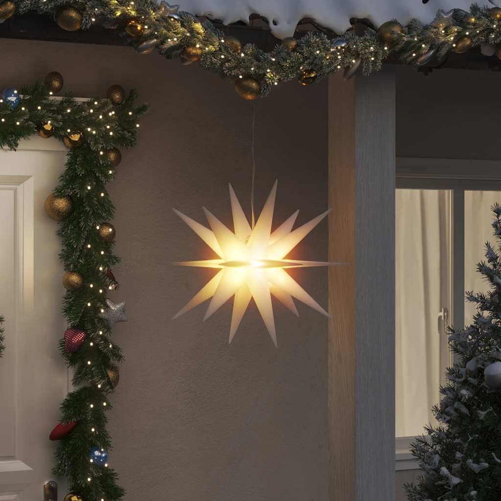 vidaXL Коледни лампи с LED 3 бр сгъваеми бели 57 см