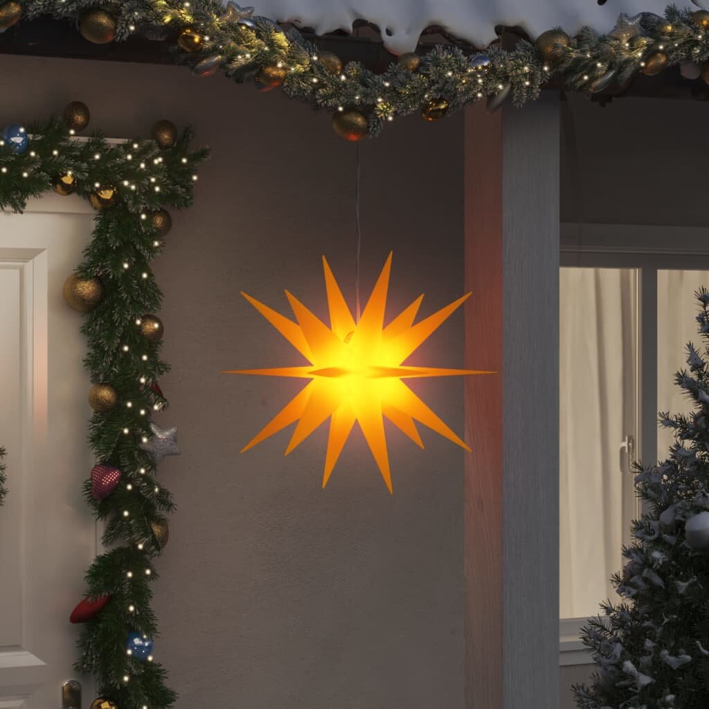 vidaXL Коледни лампи с LED 3 бр сгъваеми жълти 57 см