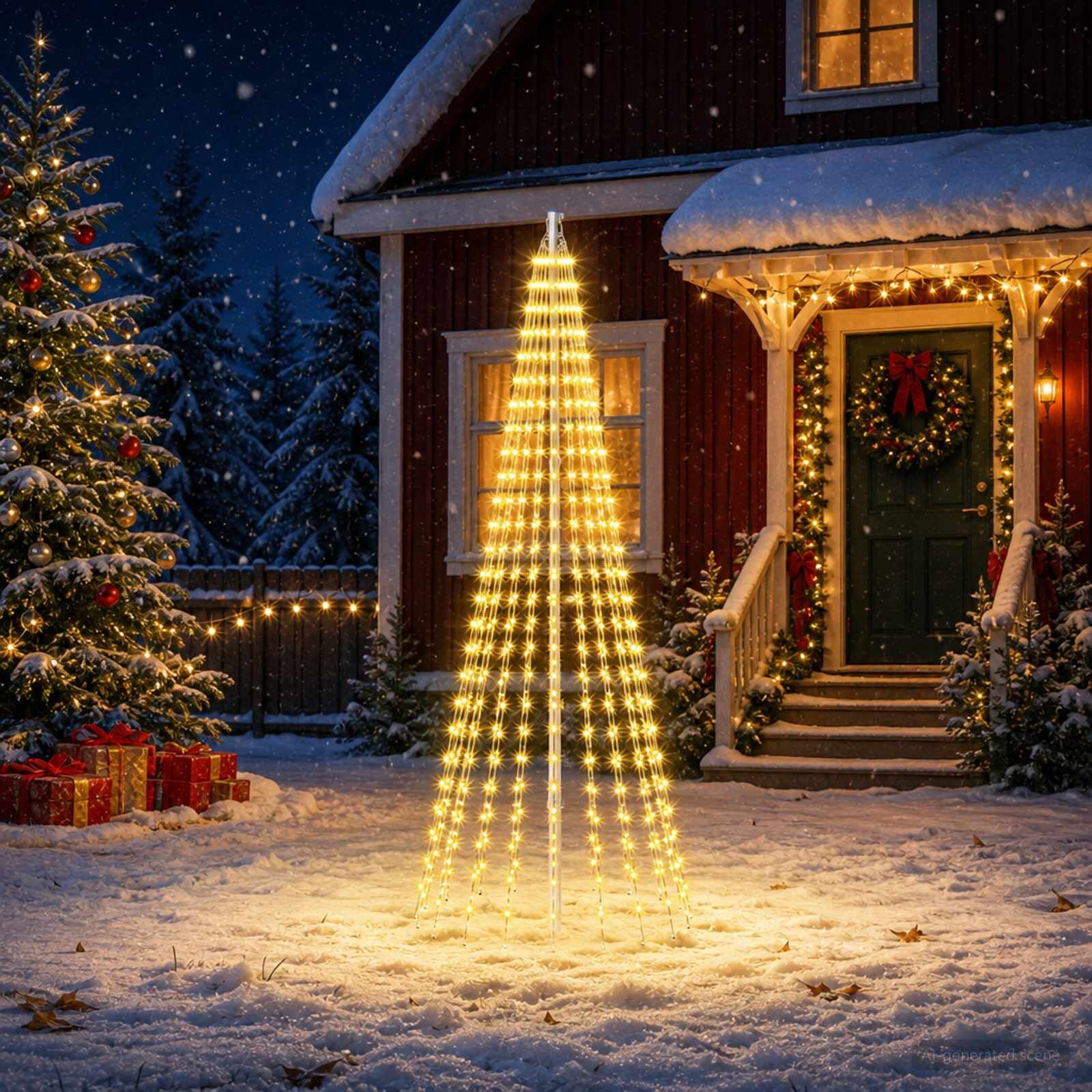 vidaXL Коледни лампички за елха с шипове 500 LED светодиода