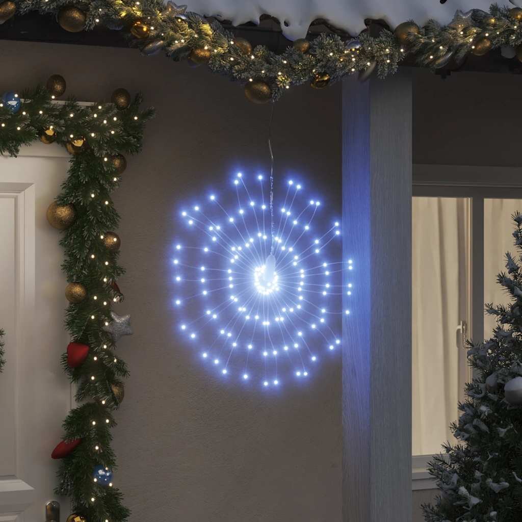 vidaXL Коледни звездни светлини 140 LED студено бяло 17 см