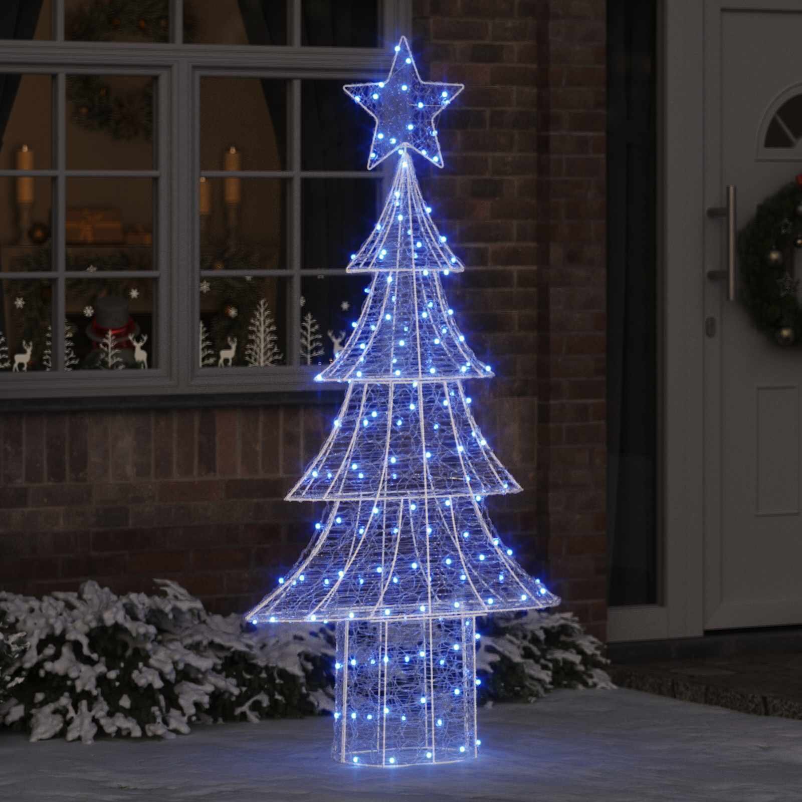 vidaXL Коледно дърво 240 LED светодиода Синьо 180 cm Акрил