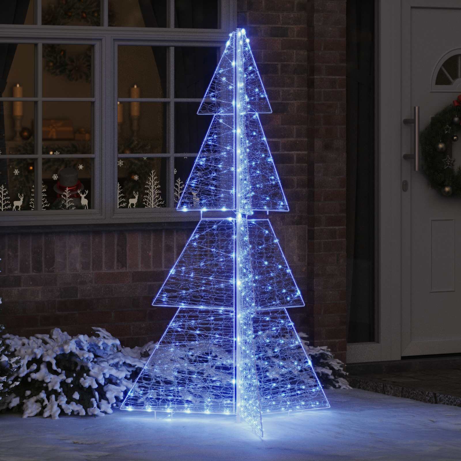 vidaXL Коледно дърво 240 LED светодиода Синьо 180 cm Акрил