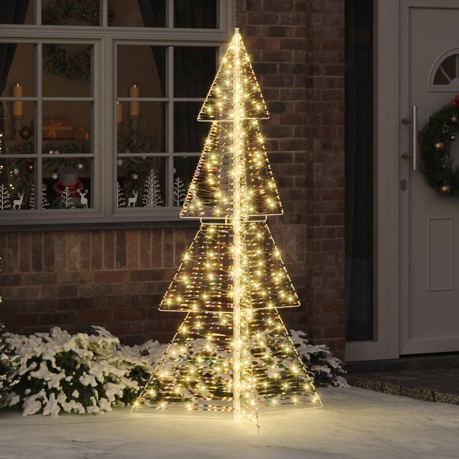 vidaXL Коледно дърво 240 LED светодиода Топло бяло 180 cm PET