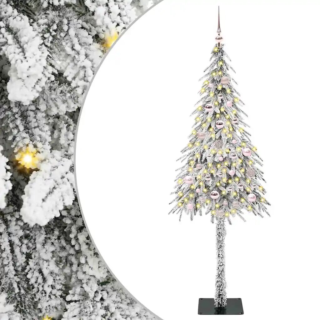 vidaXL Коледно дърво с 150 LED светодиода Бяло 150 cm ПЕ и стомана