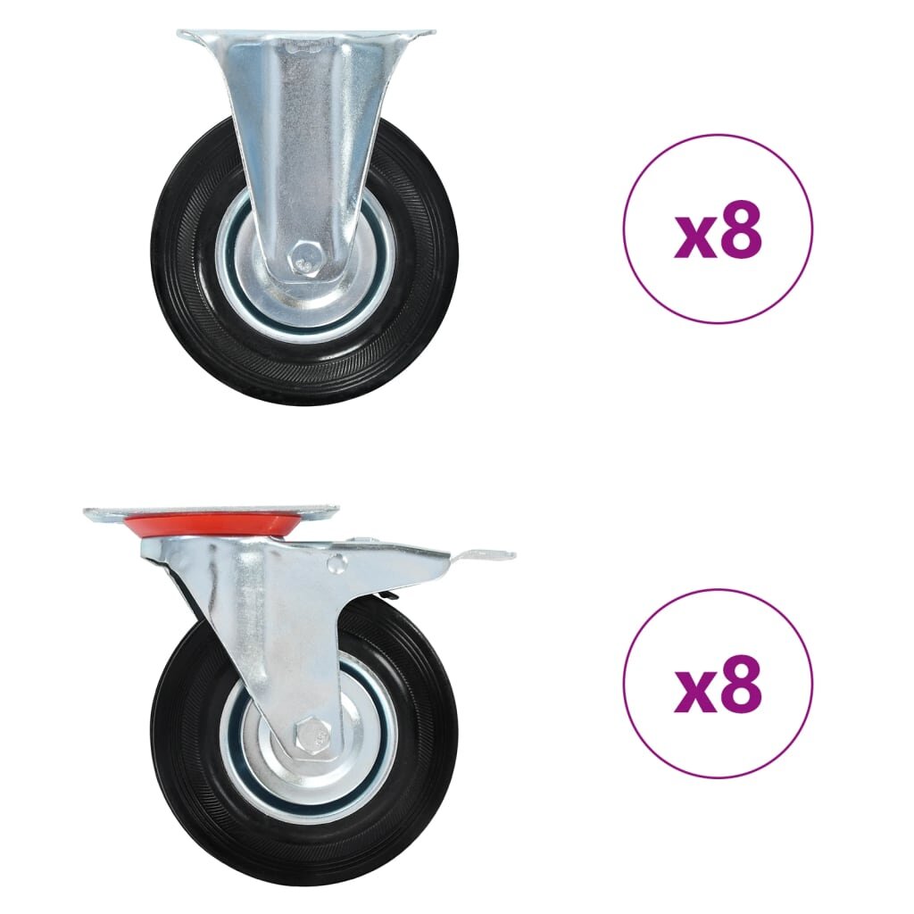 vidaXL Колела 16 бр 125 мм
