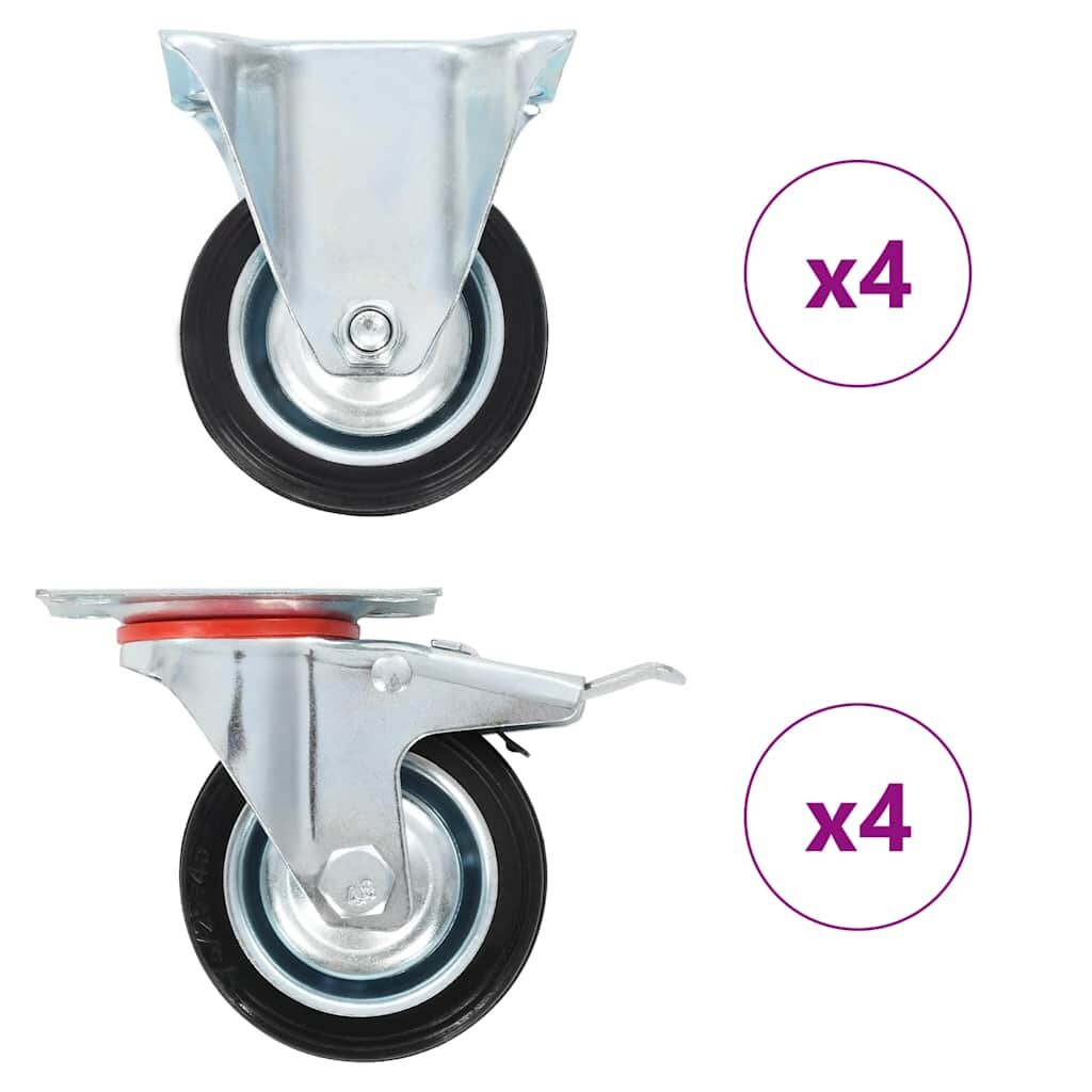 vidaXL Колела 8 бр 75 мм