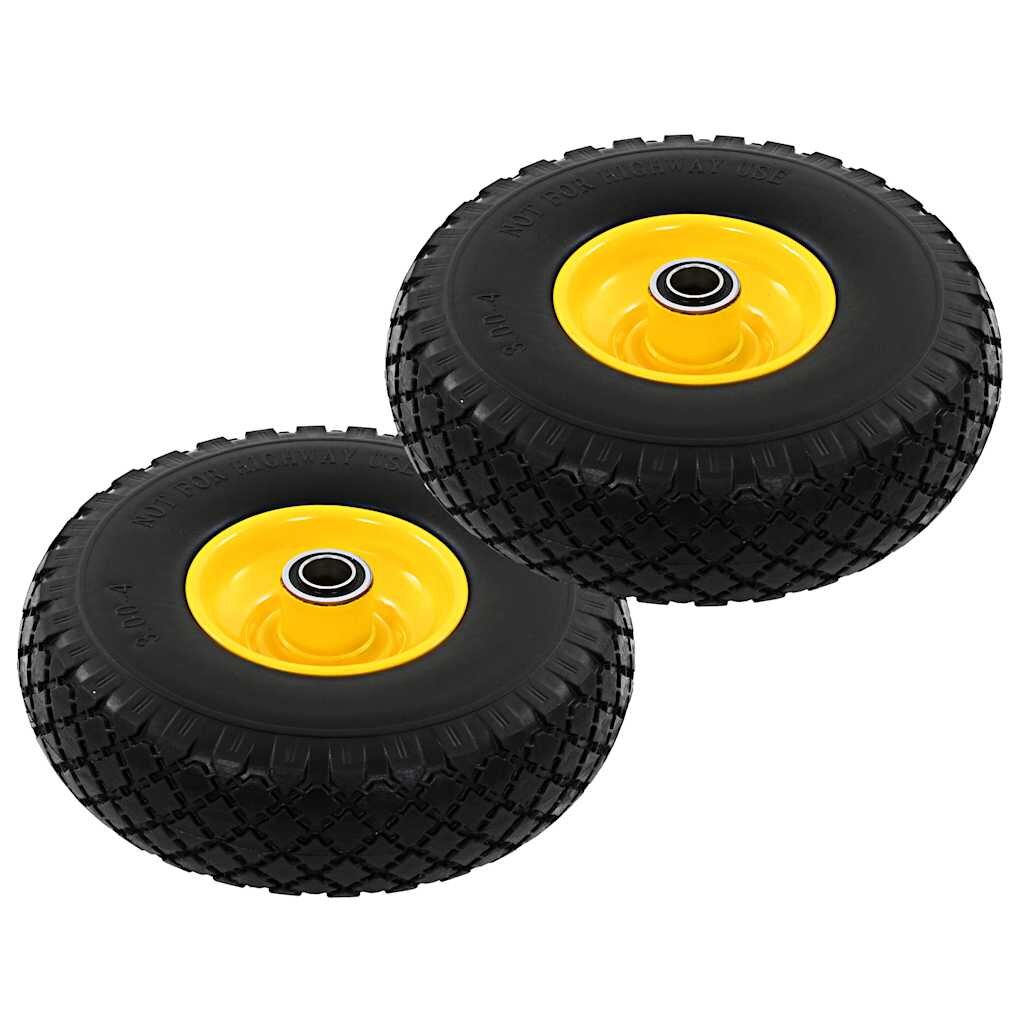vidaXL Колела за транспортна количка 2 бр твърд PU 300-4 (260x85)