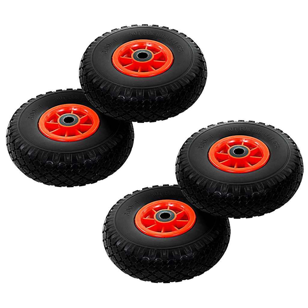 vidaXL Колела за транспортна количка 4 бр твърд PU 300-4 (260x85)
