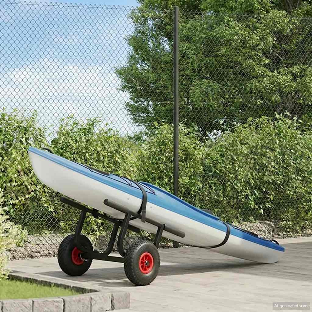 vidaXL Количка за каяк 90 кг алуминий