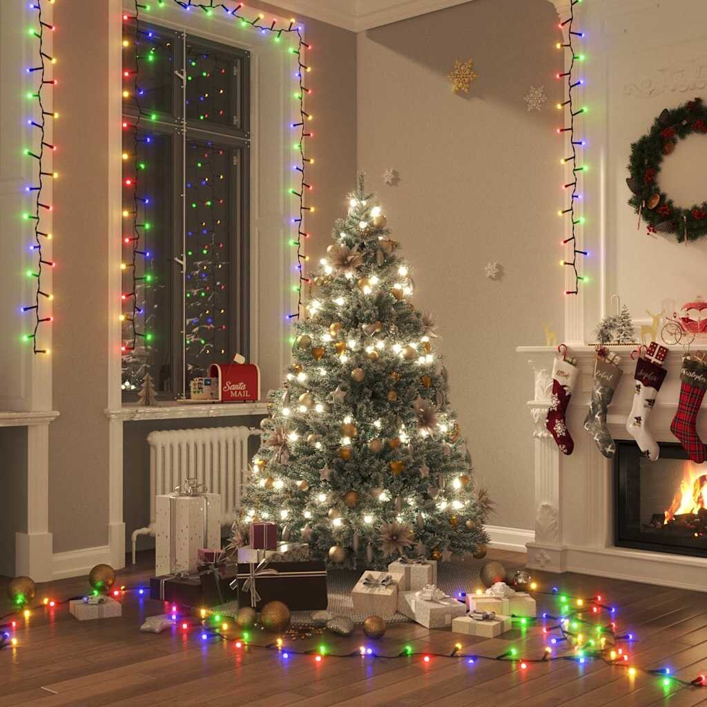vidaXL Компактен LED стринг с 3000 LED многоцветен 65 м PVC