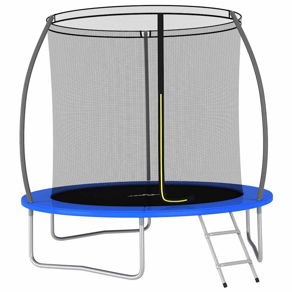 vidaXL Комплект батут кръгъл 244x55 см 100 кг