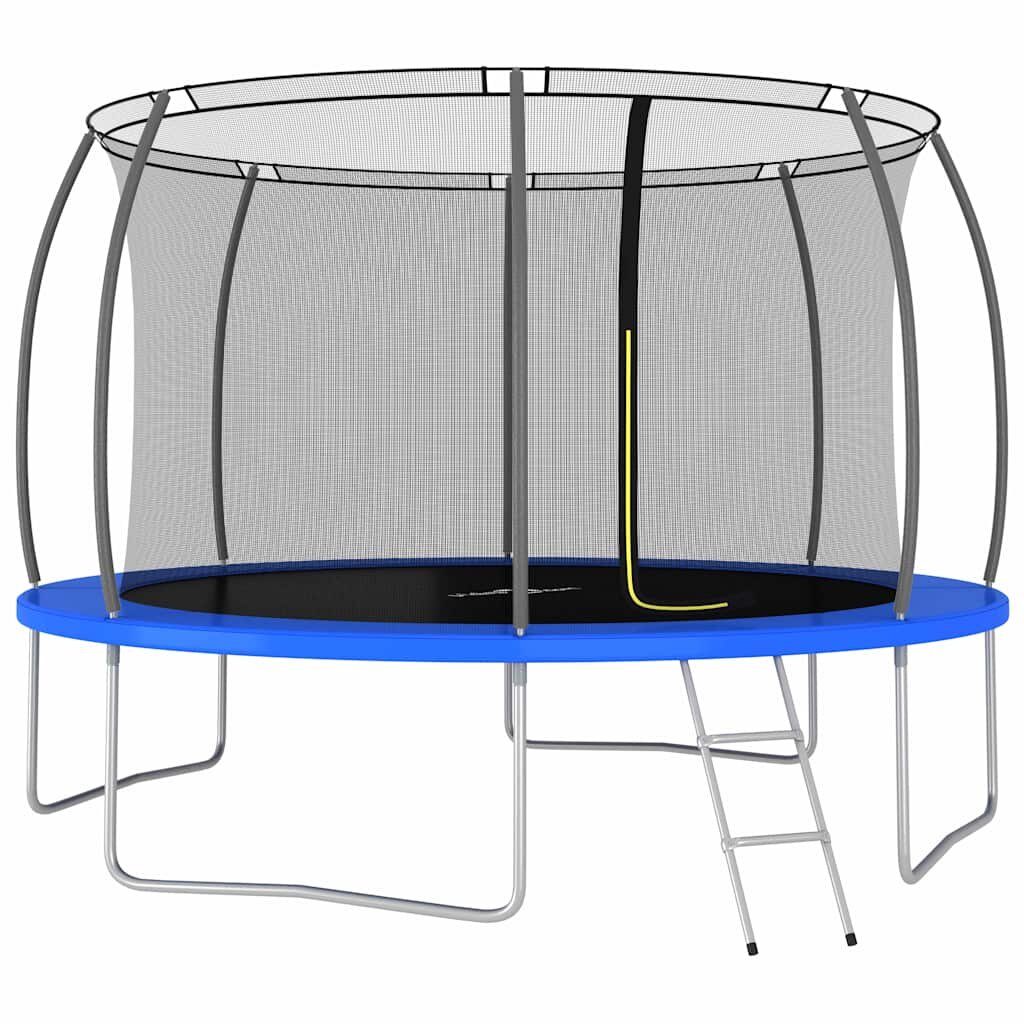 vidaXL Комплект батут кръгъл 366x80 см 150 кг
