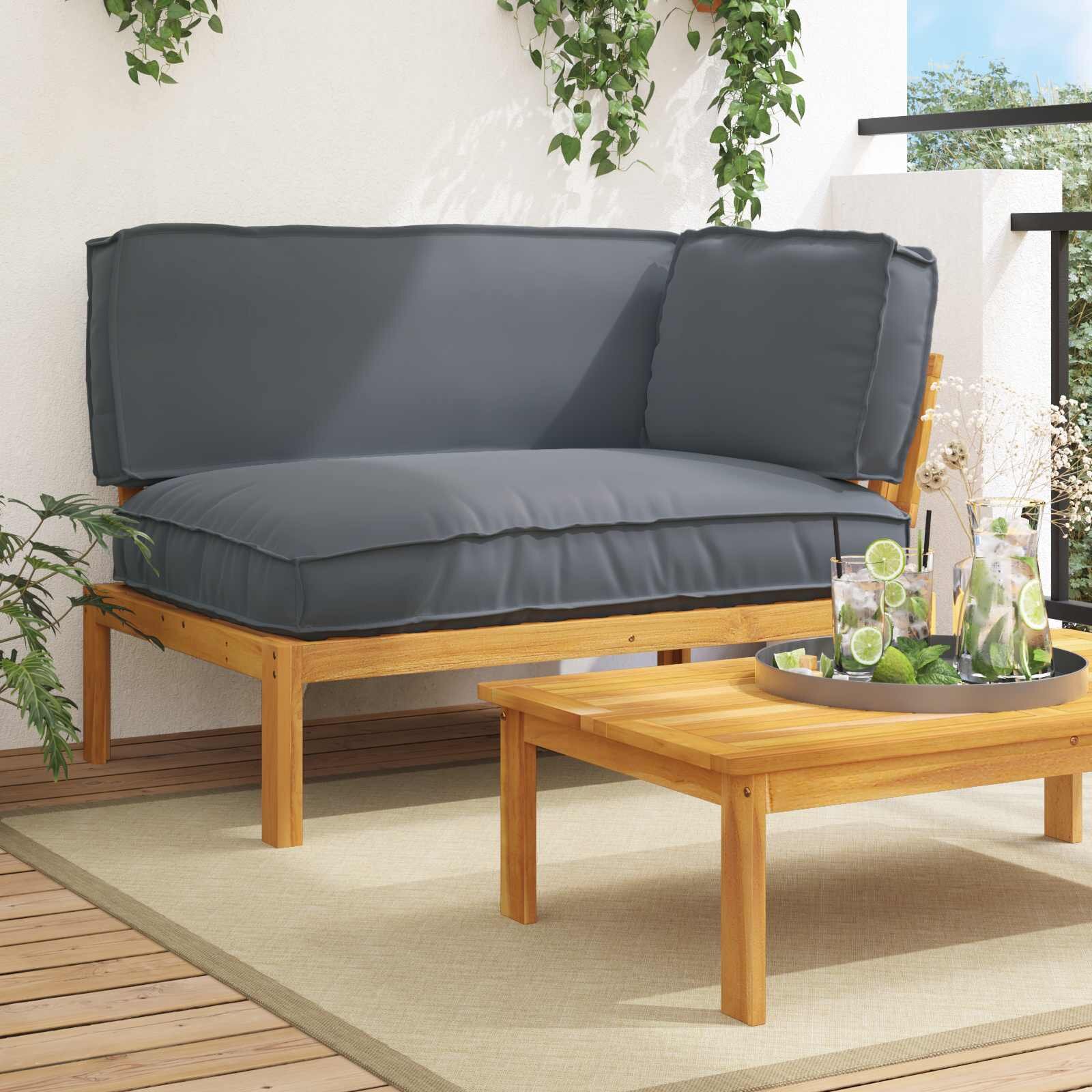 vidaXL Комплект дивани с възглавница Антрацит 133 x 92 x 69 см