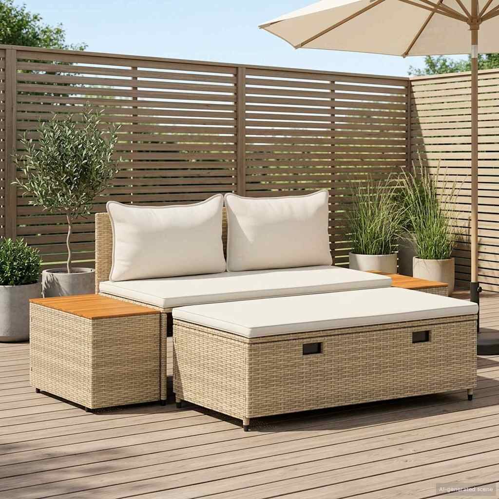 vidaXL Комплект дивани за открито 4 -Seater 4 бр. 55 x 30 x 39 см