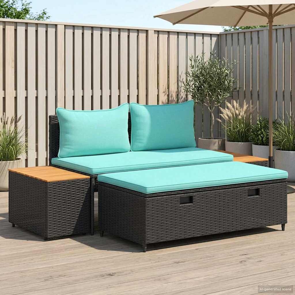 vidaXL Комплект дивани за открито 4 -Seater 4 бр. 55 x 30 x 39 см