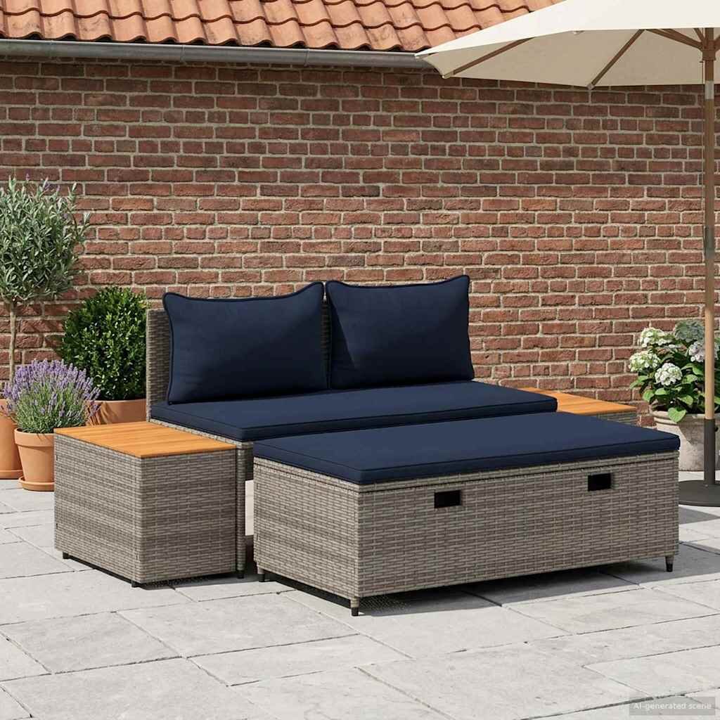 vidaXL Комплект дивани за открито 4 -Seater 4 бр. 55 x 30 x 39 см
