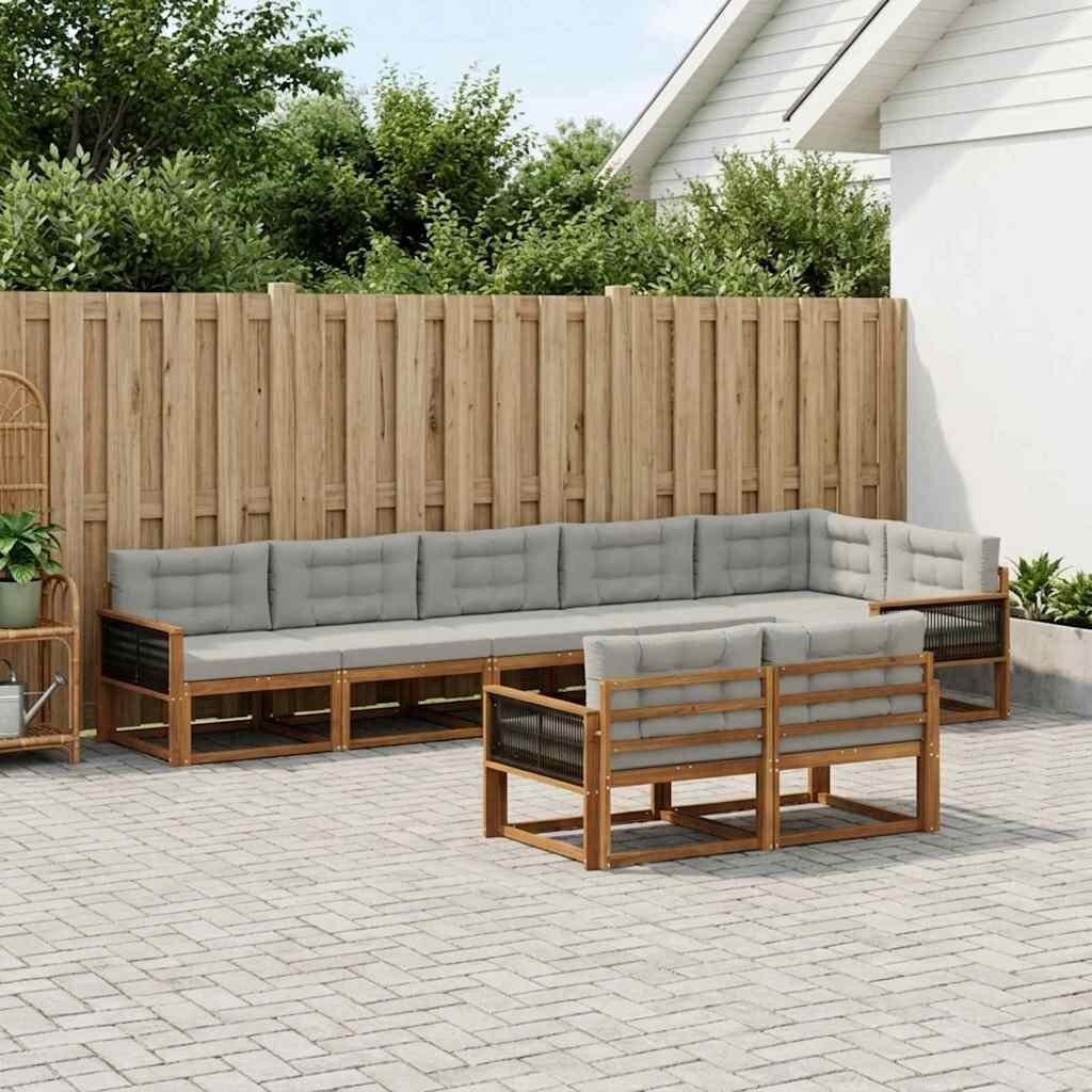 vidaXL Комплект дивани за открито 8 бр. 8-местни