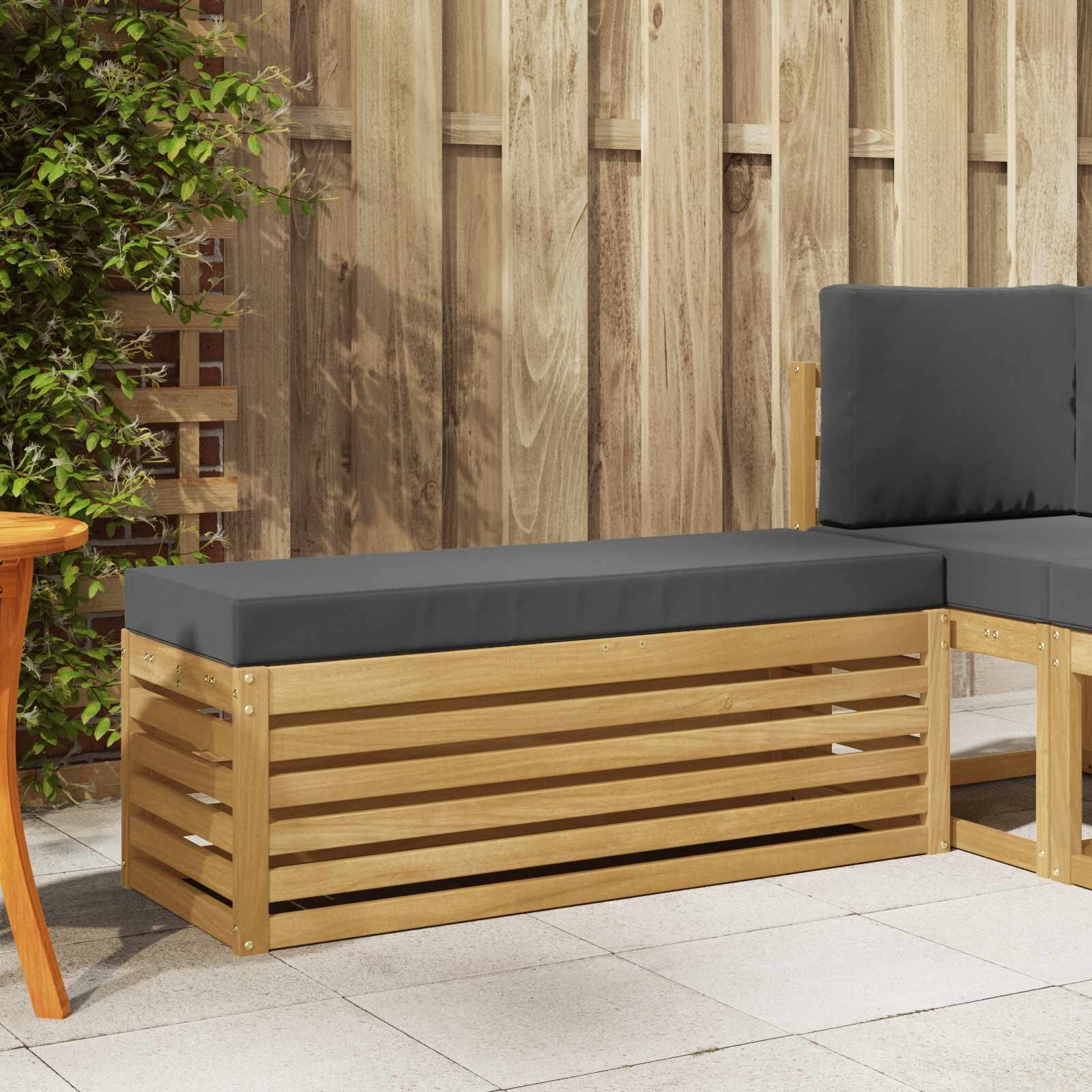 vidaXL Комплект дивани за открито Бяло и антрацит 115 x 43 x 45 см