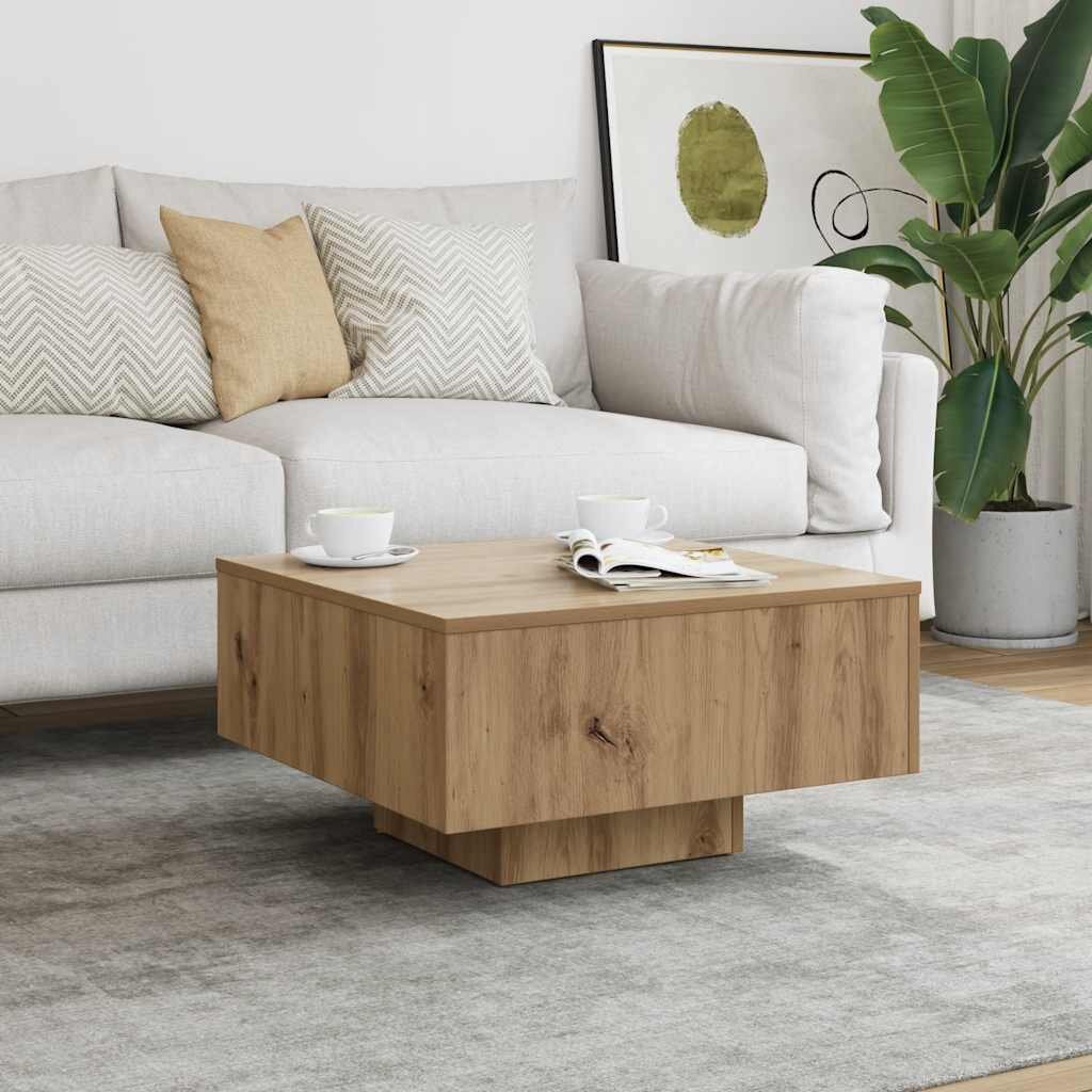 vidaXL Комплект кафе маси дъб сонома 60x60x315 см инженерно дърво