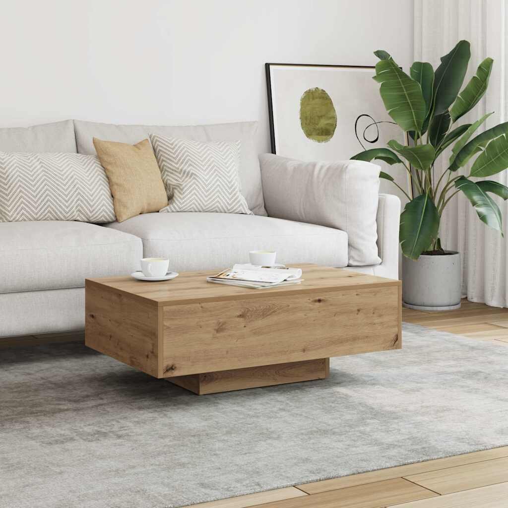 vidaXL Комплект кафе маси дъб сонома 85x55x31 см инженерно дърво
