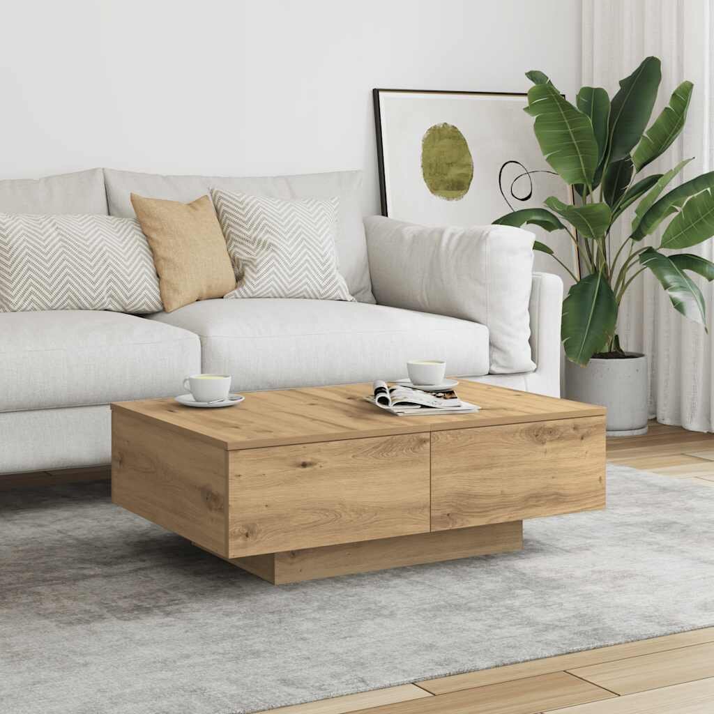 vidaXL Комплект кафе маси дъб сонома 90x60x31 см инженерно дърво