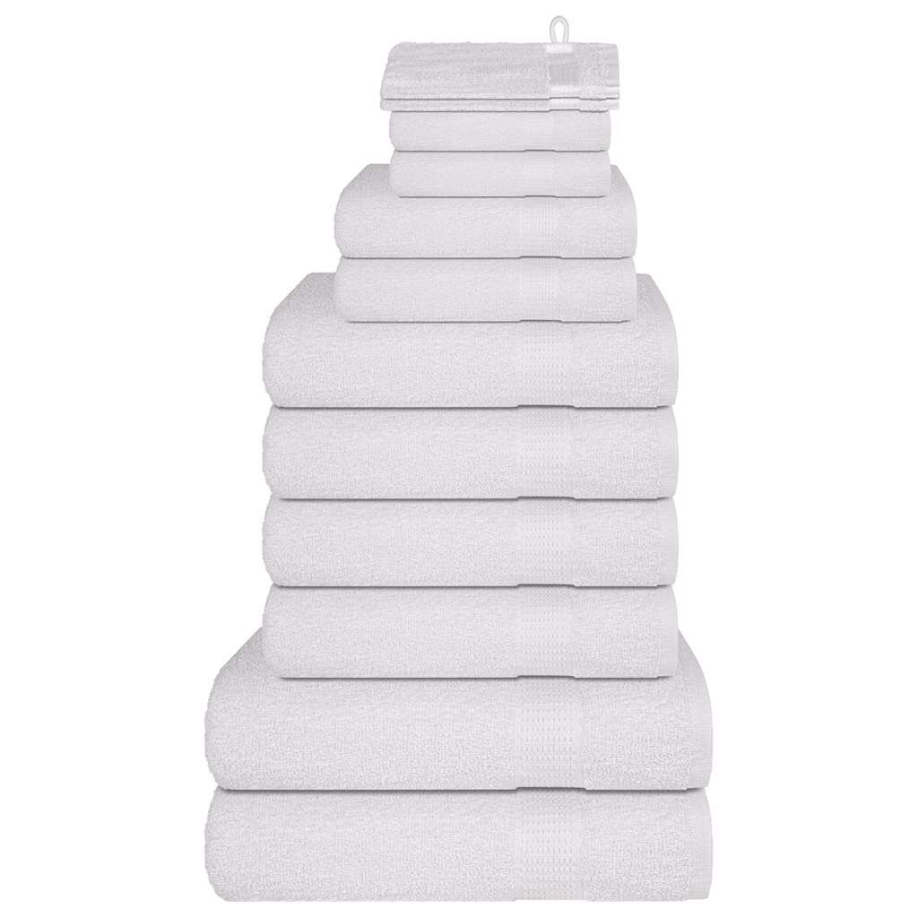 vidaXL Комплект кърпи FROGN 12 части бял 360 г/м²