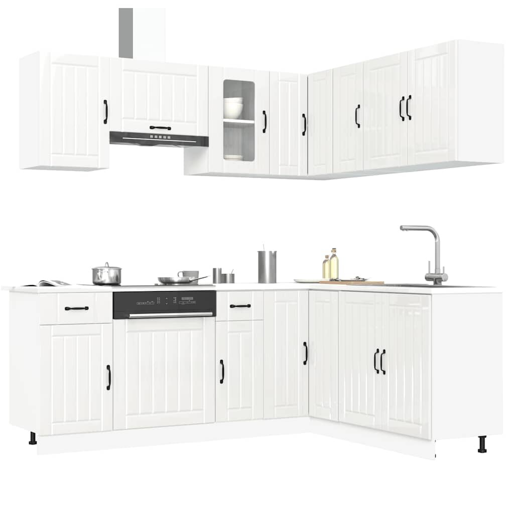 vidaXL Комплект кухненски шкафове от 11 части Kalmar инженерно дърво