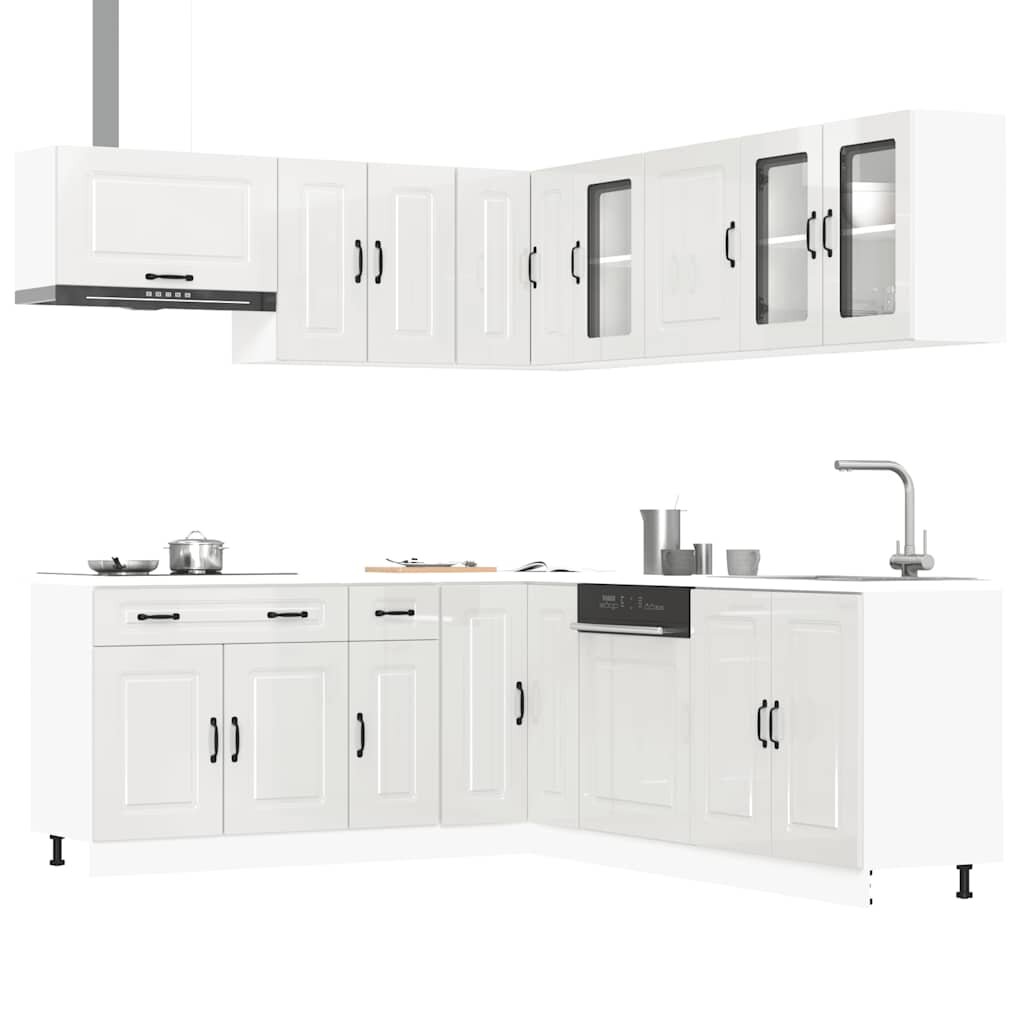 vidaXL Комплект кухненски шкафове от 11 части Kalmar инженерно дърво