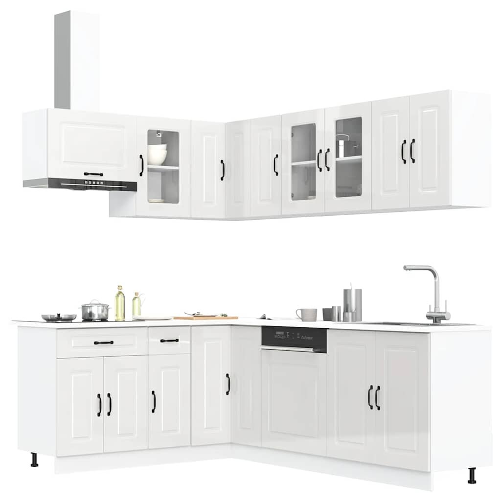 vidaXL Комплект кухненски шкафове от 11 части Kalmar инженерно дърво