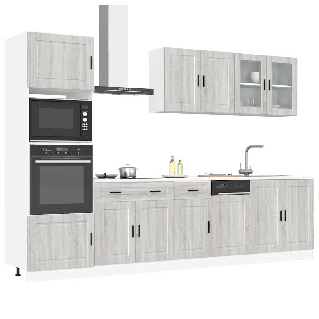 vidaXL Комплект кухненски шкафове от 7 части Kalmar инженерно дърво